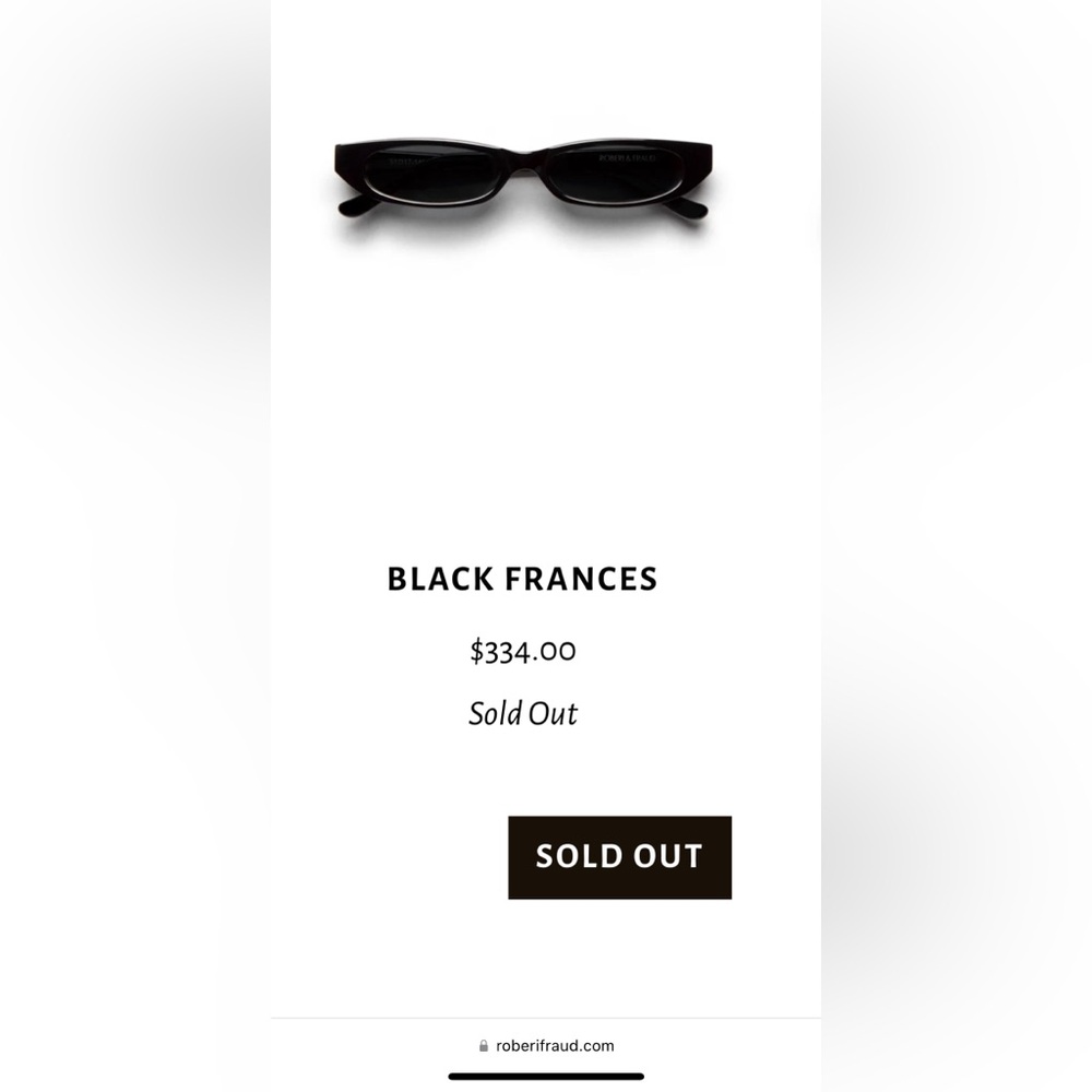 Roberi & Fraud Black Frances Sunglasses